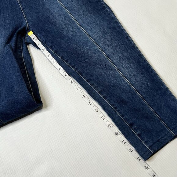 Soft Surroundings Women's Denim Lean Line Crop Jeggings Size 28x18 Pull On - Picture 2 of 7